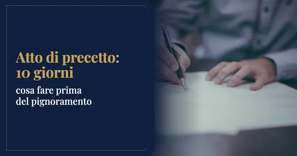Atto di precetto: cosa fare nei 10 giorni prima del pignoramento