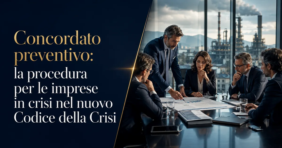 Concordato preventivo: la procedura per le imprese in crisi nel nuovo Codice della Crisi