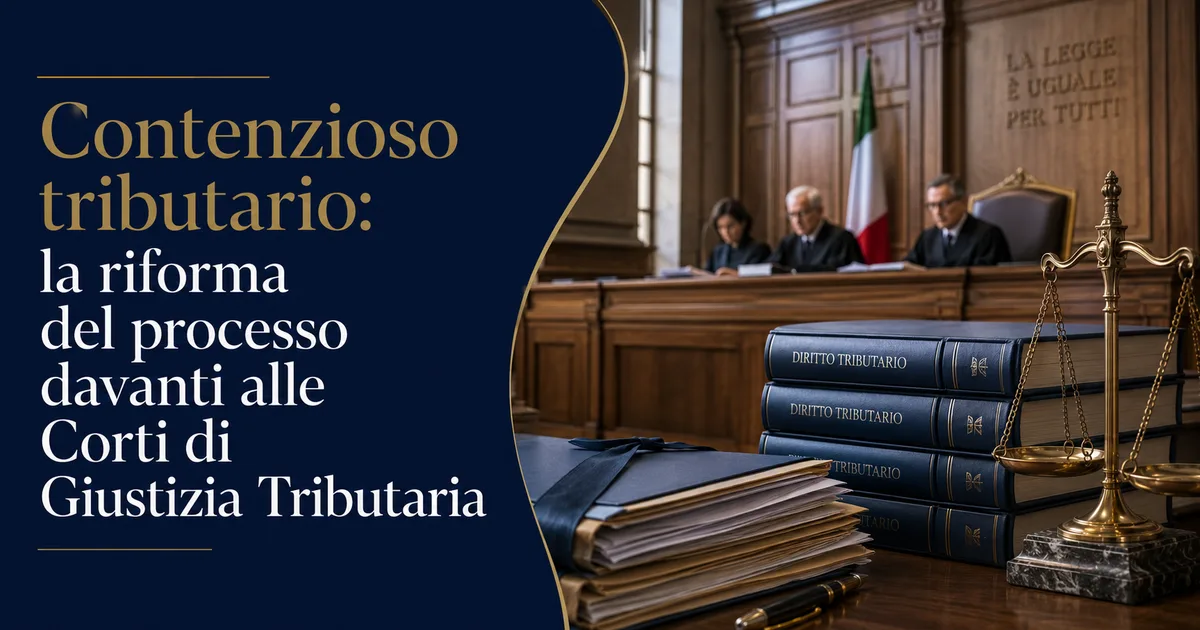 Contenzioso tributario: la riforma del processo davanti alle Corti di Giustizia Tributaria
