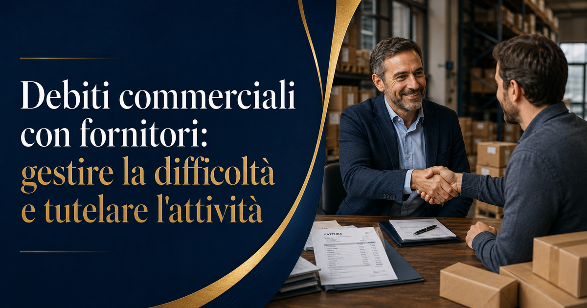 Debiti commerciali con fornitori: gestire la difficoltà e tutelare l'attività