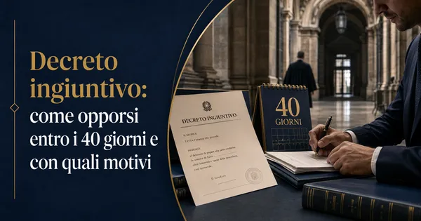Decreto ingiuntivo: come opporsi entro i 40 giorni e con quali motivi