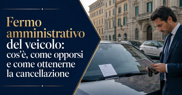 Fermo amministrativo del veicolo: cos'è, come opporsi e come ottenerne la cancellazione