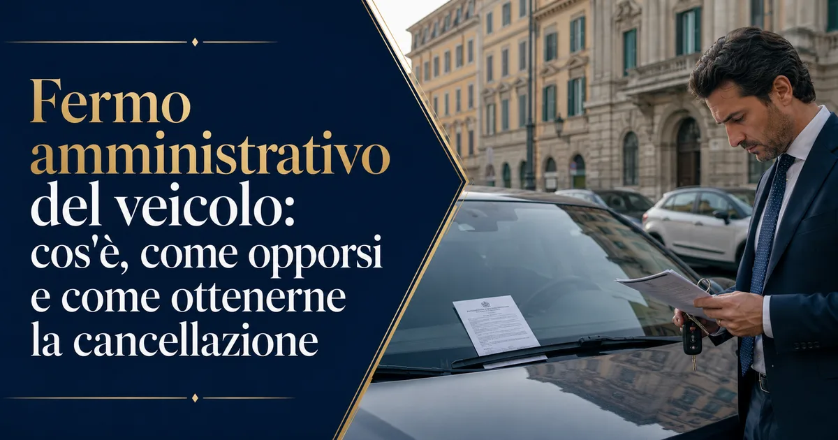 Fermo amministrativo del veicolo: cos'è, come opporsi e come ottenerne la cancellazione