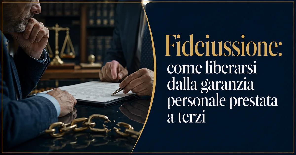 Fideiussione: come liberarsi dalla garanzia personale prestata a terzi