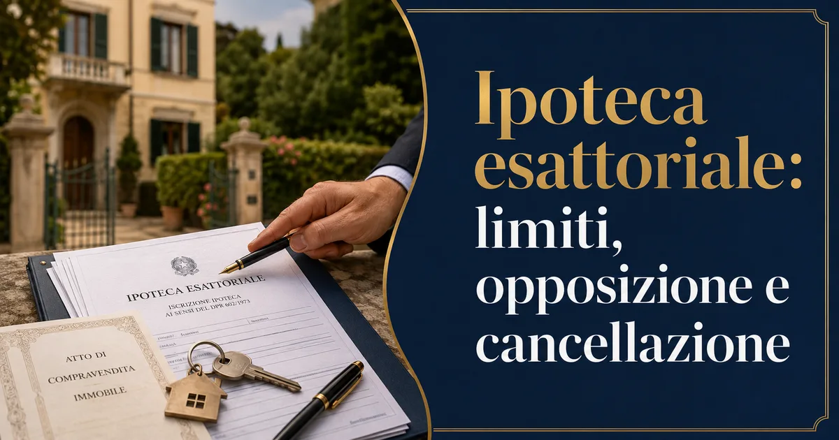 Ipoteca esattoriale: limiti, opposizione e cancellazione