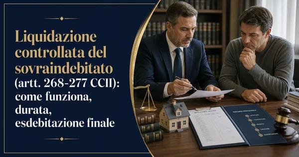 Liquidazione controllata del sovraindebitato (artt. 268-277 CCII): come funziona, durata, esdebitazione finale