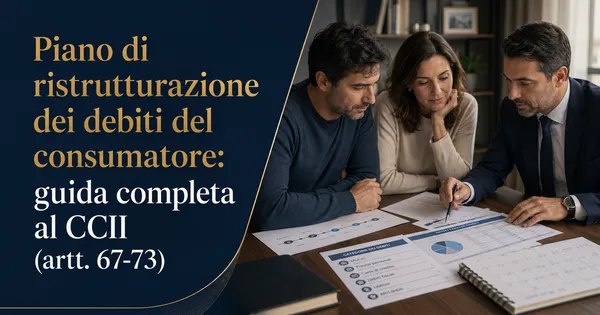 Piano di ristrutturazione dei debiti del consumatore: guida completa al CCII (artt. 67-73)