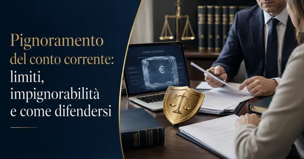 Pignoramento del conto corrente: limiti, impignorabilità e come difendersi