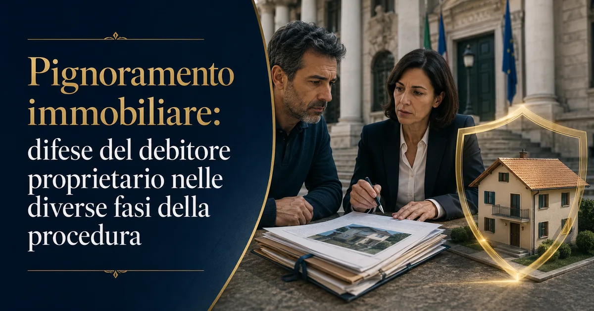 Pignoramento immobiliare: difese del debitore proprietario nelle diverse fasi della procedura