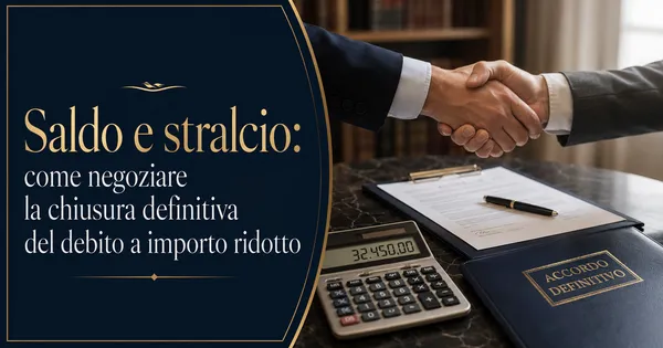 Saldo e stralcio: come negoziare la chiusura definitiva del debito a importo ridotto