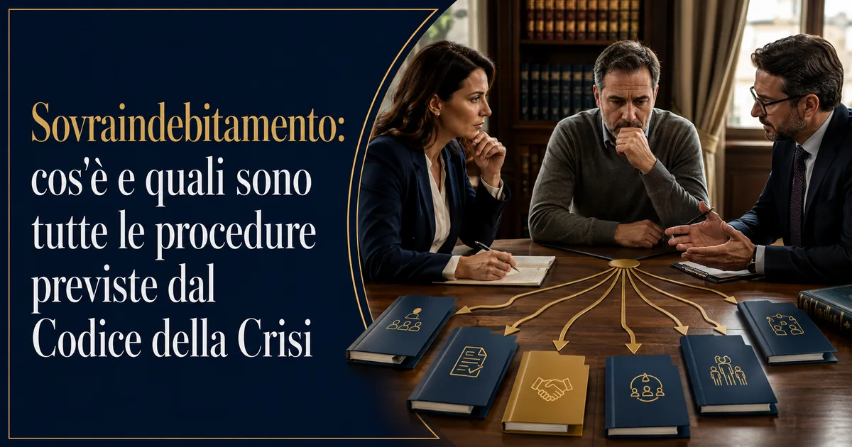 Sovraindebitamento: cos'è e quali sono tutte le procedure previste dal Codice della Crisi